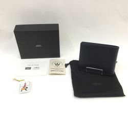 〇〇 PORTER ポーター 二つ折り財布 BILL BRIDLE レザー ネイビー ブラック Aランク