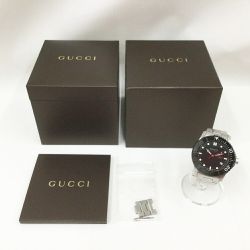 〇〇 GUCCI グッチ メンズ腕時計 Gタイムレス MT2378 ブラック x シルバー Bランク
