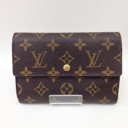 〇〇 LOUIS VUITTON ルイヴィトン  モノグラム ポルトトレゾール・エテュイパピエ 二つ折り財布 財布 M61202 Dランク