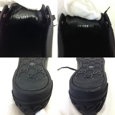  GUCCI グッチ レザー メンズ シューズ スニーカー 281009 ブラック