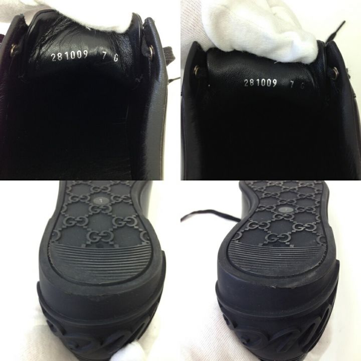 GUCCI ブラックレザースパイクシューズ27.5cm メンズ レースアップシューズ ・ブラック レザー | GUCCI公式