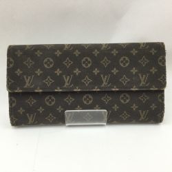 〇〇 LOUIS VUITTON ルイヴィトン モノグラムミニラン ポルトフォイユサラ エベヌ 長財布 M95234 ブラウン Cランク
