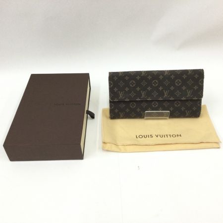  LOUIS VUITTON ルイヴィトン モノグラムミニラン ポルトフォイユサラ エベヌ 長財布 M95234 ブラウン