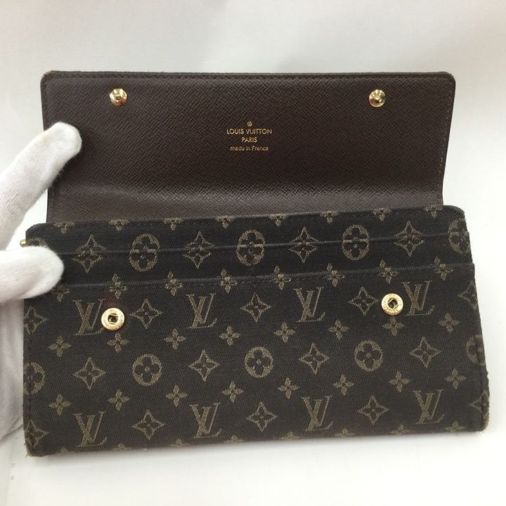 LOUIS VUITTON ルイヴィトン モノグラムミニラン ポルトフォイユサラ エベヌ 長財布 M95234  ブラウン｜中古｜なんでもリサイクルビッグバン