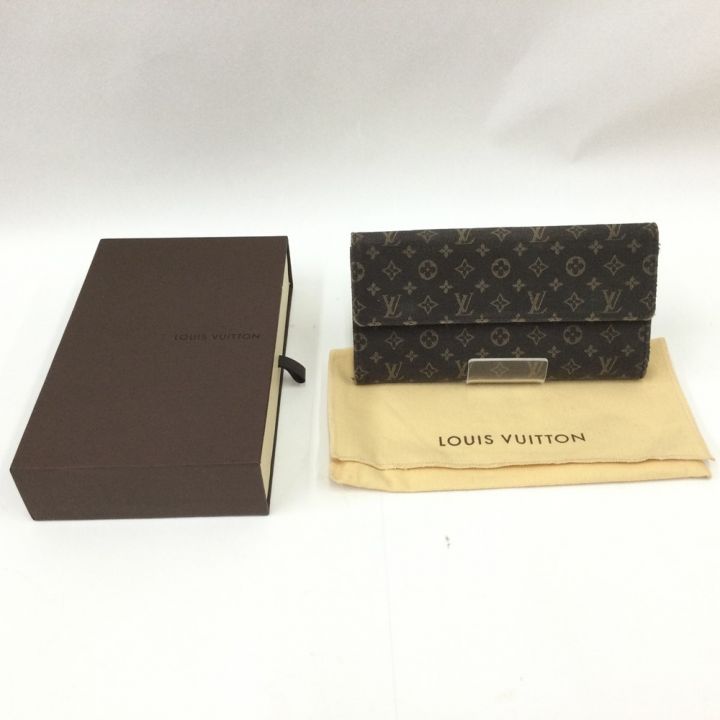 LOUIS VUITTON ルイヴィトン モノグラムミニラン ポルトフォイユサラ エベヌ 長財布 M95234  ブラウン｜中古｜なんでもリサイクルビッグバン