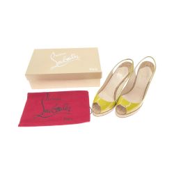 〇〇 Christian Louboutin クリスチャンルブタン レディース ストラップサンダル イエロー 表記サイズ 37 Bランク