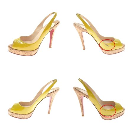  Christian Louboutin クリスチャンルブタン レディース ストラップサンダル イエロー 表記サイズ 37