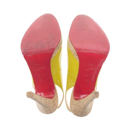  Christian Louboutin クリスチャンルブタン レディース ストラップサンダル イエロー 表記サイズ 37