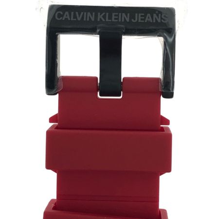  Calvin Klein jeans 腕時計 メンズ デジロック KAN51X ブラック x レッド