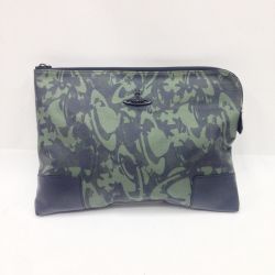 〇〇 Vivienne Westwood ヴィヴィアン・ウエストウッド バッグ クラッチバッグ カーキ×ブラック x ブラック Aランク