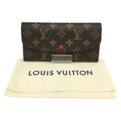 〇〇 LOUIS VUITTON ルイヴィトン モノグラム ポルトフォイユ・エミリー 長財布 M60697 ブラウン Aランク