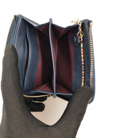  Paul Smith ポールスミス ジップストローグレイン パスケース コインケース 873219 P782N ネイビー