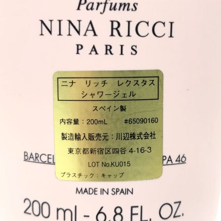  NINA RICCI ニナリッチ レクスタス シャワージェル 200ml