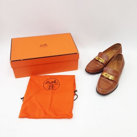  HERMES エルメス ケリー ローファー 靴 ブラウン