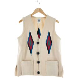 〇〇 ORTEGA メンズ ベスト チマヨベスト サイズ36 アイボリー Bランク