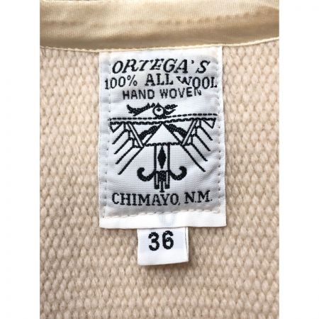  ORTEGA メンズ ベスト チマヨベスト サイズ36 アイボリー