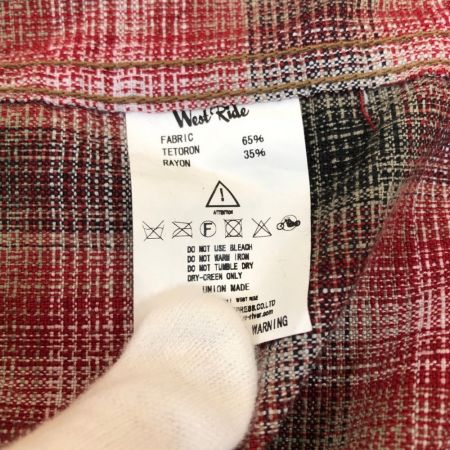  WEST RIDE ウエストライド メンズ シャツ 半袖シャツ サイズS レッド