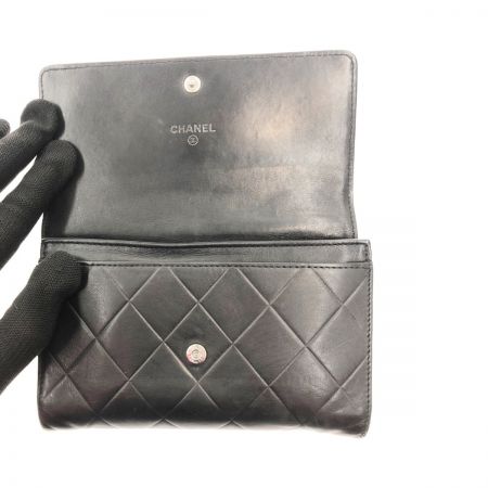  CHANEL シャネル マトラッセ　二つ折り財布 ブラック 現状渡し