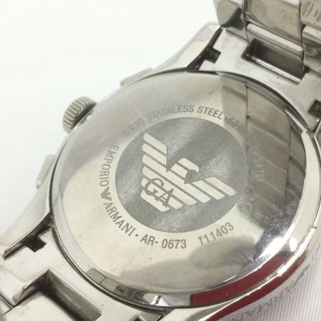 中古】 EMPORIO ARMANI エンポリオアルマーニ 腕時計 クロノグラフ AR