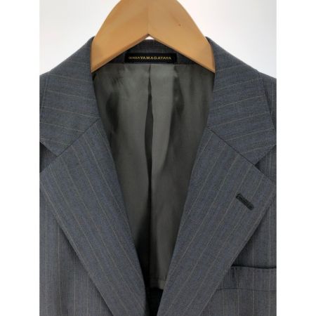  GINZA yamagataya メンズ スーツ ストライプ オーダーメイド グレー