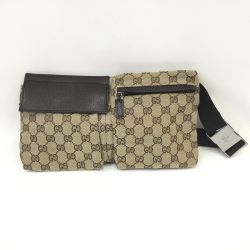 〇〇 GUCCI グッチ ウエストバッグ 28566 ベージュ Bランク