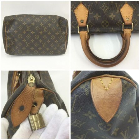  LOUIS VUITTON ルイヴィトン モノグラム スピーディー30 ハンドバッグ M41526 ブラウン