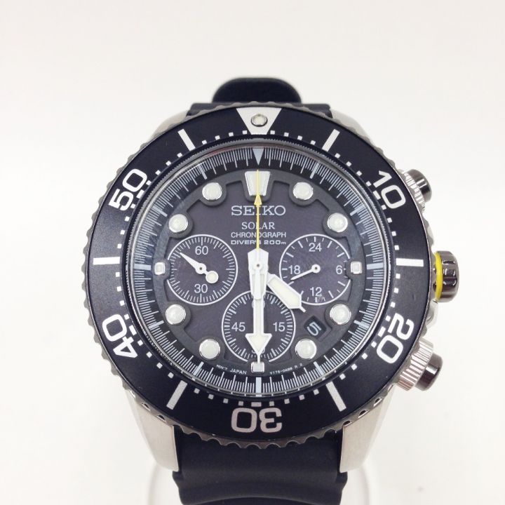 SEIKO セイコー ダイバーズウォッチ プロスペックス PROSPEX DIVERS V175-0AD0 ブラック x  シルバー｜中古｜なんでもリサイクルビッグバン