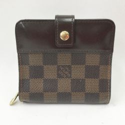 〇〇 LOUIS VUITTON ルイヴィトン コンパクト・ジップ N61668 ブラウン Cランク