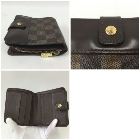  LOUIS VUITTON ルイヴィトン コンパクト・ジップ N61668 ブラウン