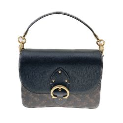〇〇 COACH コーチ ショルダー バッグ シグネチャー キャンバス  H2080 ブラック x ブラウン Aランク