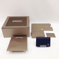 〇〇 BVLGARI ブルガリ カードケース 280299 ネイビー 未使用品 Sランク