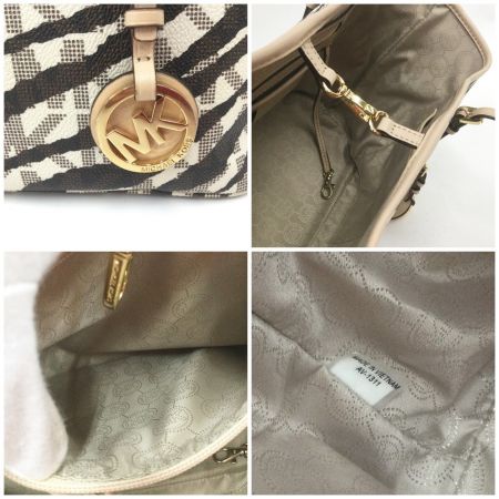  MICHAEL KORS マイケルコース トートバッグ　ゼブラ柄 ベージュ