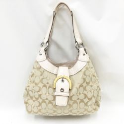 〇〇 COACH コーチ ショルダーバッグ F17094 ピンク x ベージュ　 Bランク