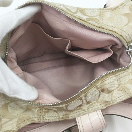  COACH コーチ ショルダーバッグ F17094 ピンク x ベージュ　