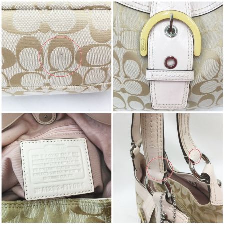  COACH コーチ ショルダーバッグ F17094 ピンク x ベージュ　