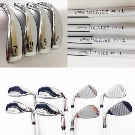  Callaway Golf キャロウェイゴルフ ソレイユ SOLAIRE 1.5.6H7.9.P.S.パター 8本セット キャィバッグ付デ ピンク