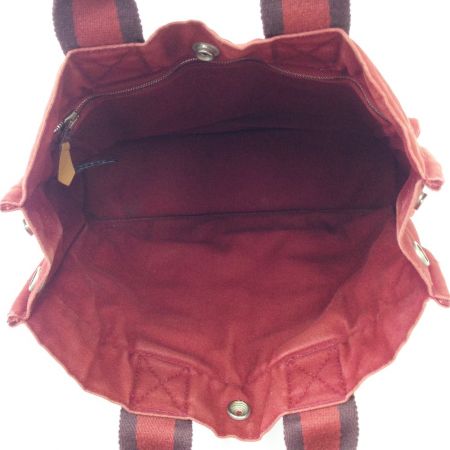  HERMES エルメス フールトゥPM ハンドバッグ  バッグ レッド x ブラウン