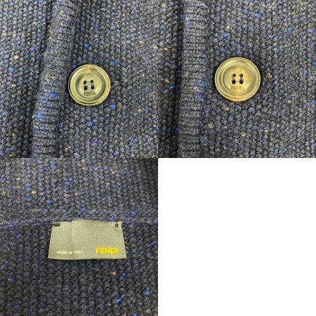  FENDI フェンディ ニット カーディガン メンズ XL CA0416048 ネイビー