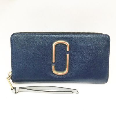 中古】 MARC JACOBS マークジェイコブス 長財布 M0014280455 ブルー x