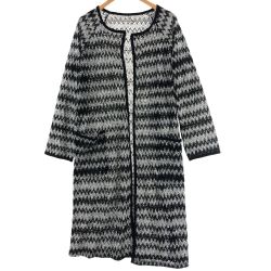 〇〇 SPECCHIO スペッチオ レディース ロングカーディガン サイズ40 ブラック Bランク