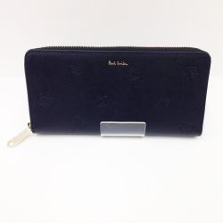〇〇 Paul Smith ポールスミス ポールドローイング　ラウンドファスナー財布 ブラック Aランク