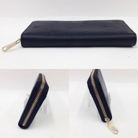  Paul Smith ポールスミス ポールドローイング　ラウンドファスナー財布 ブラック