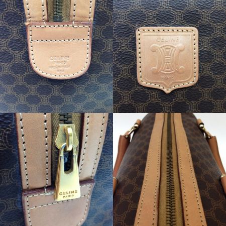  CELINE セリーヌ マカダム柄 ミニボストン ハンドバッグ ヴィンテージ