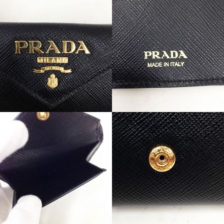  PRADA プラダ 3つ折り財布 PRADA  ブラック 1MH021 ブラック
