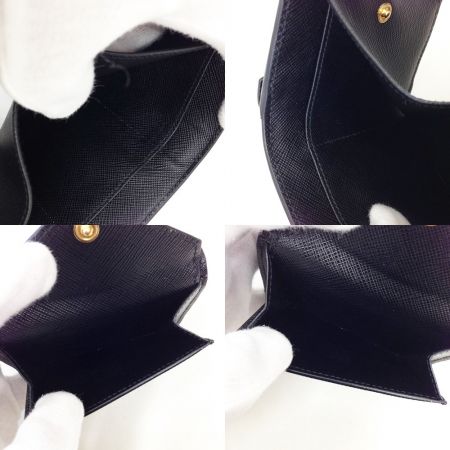  PRADA プラダ 3つ折り財布 PRADA  ブラック 1MH021 ブラック