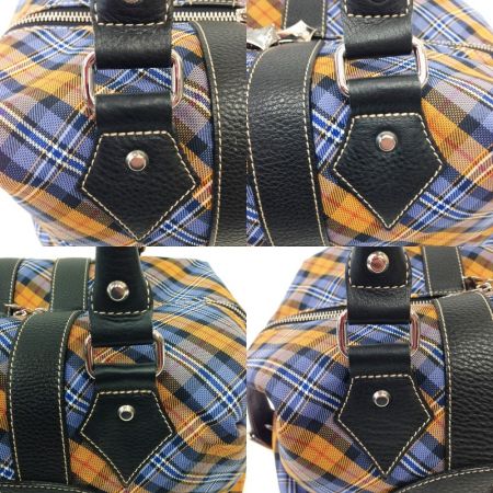  Vivienne Westwood ヴィヴィアン・ウエストウッド ハンドバッグ オーブ プレート チェック ミニボストン