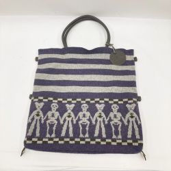 〇〇 Vivienne Westwood ヴィヴィアン・ウエストウッド ウールバッグ トートバッグ パープル×グレー x グレー Cランク