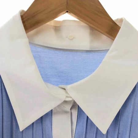  Leilian レリアン レディース シャツ サイズ17+ スカイブルー