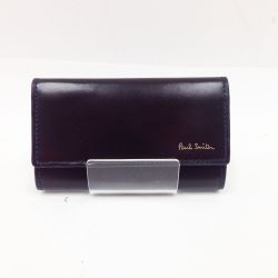 〇〇 Paul Smith ポールスミス キーケース 4連 ブラウン x ネイビー Bランク