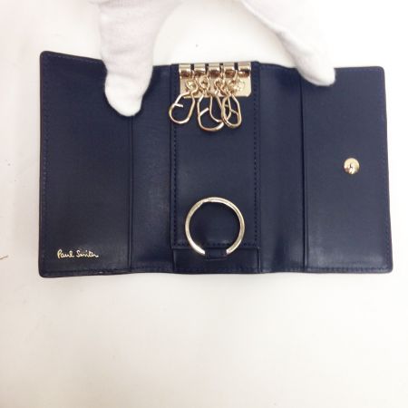  Paul Smith ポールスミス キーケース 4連 ブラウン x ネイビー